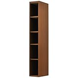 【オーダーメイド】 日本製 隙間収納 隙間ラック キッチンラック 本棚 ロータイプ ブラウン 〔幅34cm〕