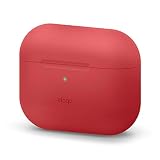 【elago】 AirPods Pro 対応 ケース 耐衝撃 シンプル シリコン カバー 衝撃 吸収 スリム ソフト ケースカバー 傷防止 保護 アクセサリー [ Apple AirPodsPro MWP22J/A エアーポッズPro エアーポッズプロ 対応 ] ORIGINAL BASIC レッド