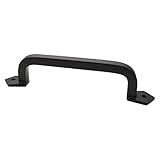 Iron Valley – 6 " Squareキャビネットハンドルプル – Solid Cast Iron 6 Inch ブラック IV-405-S