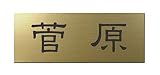 丸三タカギ 彫り込み済表札 アクリル APG2-G-1-1-菅原 【完成品】