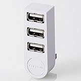 エレコム USBHUB2.0 機能主義 バスパワー 3ポート 直挿シ ホワイト U2H-TZ325BWH