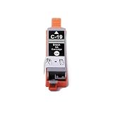 【pomme】 BCI-19BK ブラック 染料 単品 キヤノン対応 互換インク 残量表示機能付 ISO14001/ISO9001認証工場 (BCI-19 PIXUS iP110 PIXUS iP100 TR153 TR163)