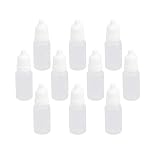 10個 PEグルーボトル ドロッパーボトル 点眼 液体 貯蔵用 滴瓶 プラスチック製 10ml (半透明 10個 (10ml))