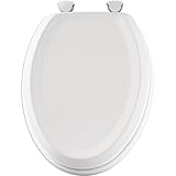 Mayfair 125ECA 000 Traditional Sculptured Molded Wood Toilet Seat featuring Easy Clean & Change Hing