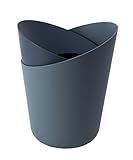 【岩谷マテリアル公式】ENOTSトラッシュカン 6L グレー ゴミ袋が見えない ゴミ箱 ダストボックス おしゃれ ナチュラル インテリアに溶け込むデザイン ミニ キッチン リビング 寝室 洗面所 袋止めつき