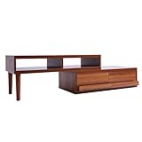 UNE BONNE(ウネボネ)テレビ台 テレビボード ローボード テレビラック TV台 ＴＶボード TVラック 伸縮 角度調整機能付　ローズウッド