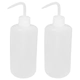 uxcell スクイズボトル ボトル 瓶 液体用 プラスチック製 500mL クリアホワイト 2個セット