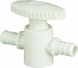 Viega 43030 PureFlow Zero Lead Poly Alloy PEX Crimp Straight Stop Valve with 1/2-Inch by 1/2-Inch Cr
