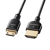 サンワサプライ イーサネット対応ハイスピードHDMIミニケーブル(ブラック・2m) KM-HD22-20K