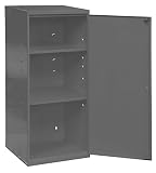 Durham 055-95 Gray Cold Rolled Steel Utility Cabinet, 13-3/4 Width x 30 Height x 12-3/4 Depth, 2 She