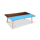 Takatatsu&amp;Co.(有)高松辰雄商店 Moitoy こたつ ローテーブル ウォールナット突板 デコラBlue 幅120cm×奥行70cm×高さ38cm カジュアルモダンテイスト ヒーター付き 国産 日本製