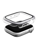 【UNIQ】 Apple Watch 46mm/42mm : Series 11/10 、 49mm : Ultra 3 / Ultra 2 対応 硬度9H ガラススクリーン PCバンパー アップルウォッチ 日本正規代理店販売 VOUTE (シルバー, 46mm (Apple Watch Series 11 / 10))