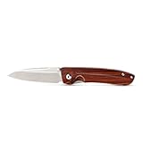BELK Silversmith City Slickerプレーンエッジ折りたたみナイフwith Ripplet Pakka木製ハンドル