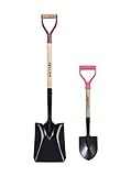 Kylin 2-Piece Long Handled Garden Tool Set- Include Sqaure Point Shovel and Round Point Shovel - 321