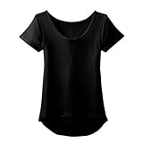 吸水 速乾 抗菌防臭 ストレッチ 汗取りパット付き さらさら着心地いいフレンチシャツ ブラック(M)