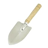 uxcell　ガーデンシャベル　庭の芝生　ベージュ　木製　シャベル　ツール11.4"