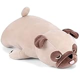 meowtastic パグ 重みのあるぬいぐるみ 不安用 パグぬいぐるみ フレンチブルドッグ 子犬 ぬいぐるみ ペット スクイーズ ぬいぐるみ 抱き枕 子供用 かわいい カワイイ ぬいぐるみ おもちゃ 部屋の装飾 20インチ 1.3ポンド