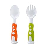 ベビースプーン ベビーフォーク ベビー食器セット フォークセット (グリーン)