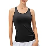 [Muxuryee] タンクトップ レディース スポーツインナー コンプレッションインナー キャミソール アンダーシャツト レーニングウェア 吸汗速乾 接触冷感 2002 BK M