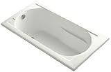 KOHLER 1184-W1-NY Devonshire 60-Inch x 32-Inch Drop-In Bath with Bask Heated Surface and Reversible 