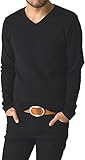 [LIMITED SELECT] (リミテッドセレクト) 無地フライスVネック長袖Tシャツ カットソー メンズ RQ-0353 3L サイズ B-ブラック