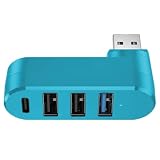 Dreuhuing 車用USBポートスプリッター | 4ポートUSB 3.0ハブ | マルチUSBポートエキスパンダー 回転可能なUSBアダプターステーション USBスプリッター 4ポート付き ノートパソコン PC タブレット コンソール用 プリント用