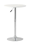 高梨産業 サイドテーブル ホワイト 幅60ｃｍ丸 高さ67.5-93ｃｍ 昇降式 ガス圧 楽々昇降 RD-T1052