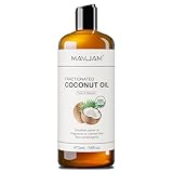 MAYJAM ピュア分別ココナッツオイル 100% 天然 ココナッツオイル USDAオーガニック認証マッサージ用 保湿 冷圧 エッセンシャルオイルの希釈 顔、お肌、髪用 473 ml（16 液量オンス）
