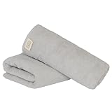【Amazon.co.jp限定】タオル研究所 [毎日シンプル] #001 バスタオル ソフトグレー 2枚セット 高速吸水 速乾 綿100% 