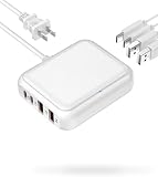 VHBW 8ポート USB コンセント 充電器 急速 PD20W【4*USB-C,4*USB-A】充電ステーション 出力自動判別機能 ACコード150cm スマホ充電器 複数 充電ポート PSE認証 ホワイト対応iPhone/Galaxy/Android/スマートフォン タブレットなどそ,低消費電力のUSB機器