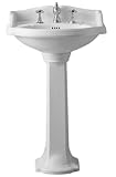 Whitehaus ar814-ar815中国36 – 3 / 4 " Vitreous中国台座バスルームシンクwith O、 AR814-AR815-3H 1