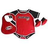 Carolina Hurricanes 3個クリーパーOnesie、よだれかけ、Booties Set 3 6月ベビー乳児