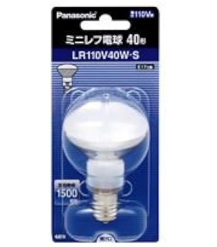 Amazon | パナソニック ミニレフ電球 ホワイト E17口金 50ミリ径 40形
