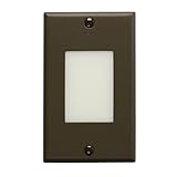 Kichler Lighting 12604AZ Lens Face Design Pro Interior LED Step and Hall Light, Architectural Bronze