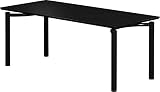 プラス Garage fantoni ファントーニ パソコンデスク ME 53-1K18 幅180cm 奥行き80cm 黒/黒 414644