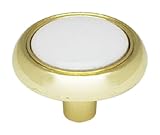 Achim Home Furnishings 749-KNB-24 Cabinet Knob, Brass Plate and Ceramic, Set of 6 by Achim Home Furn
