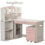 【メーカー直送】システムデスク ブリーラ ピンク デスク 商品コード：96914 不二貿易