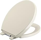 KOHLER 75793-47 Reveal Nightlight Quiet-Close with Grip-Tight Round-Front Toilet Seat, Almond [並行輸入品