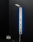 BOANN bnspc1les Recessed MountシャワーパネルW / Water Powered LEDライト シルバー BNSPC1LES