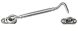 Alise mc5001 – 6ステンレススチールキャビンドアゲートフックEyeドアラッチロック6インチ長、9.55 mm-diameter、つや消し仕上げ 6 Inch MC5001-6