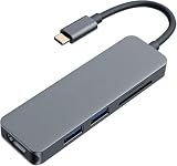 グランディオス 【 4K対応 】 5in1 typeC to HDMI 変換アダプタ 変換ケーブル セレクター タイプC ハブ ドッキングステーション USB3.0 SD MicroSD カードリーダー GD-TYPEC-5IN1