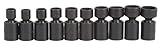 Stanley Proto J72137M 3/8-Inch Drive Metric Universal Impact Socket, Set - 12 Point, 10-Piece by Sta