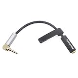 [ 3.5mm L字] 8芯銀メッキ線ハンドメイドケーブル採用変換プラグ [ ステレオ 3.5mm - 4.4mm 5極 バランス 変換 ] ステレオ 変換バランス ケーブル 3.5mm - 4.4mm メス バランス 接続ケーブル オー ディオケーブル