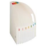 リヒトラブ ドキュメントボックス A4スリム タテ 6仕切 7ポケット ホワイト F7692-0