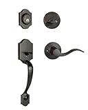 Dynastyハードウェアden-her-100 – 12pl DenverフロントドアHandleset , Agedオイルはブロンズ、with Heritageレバー、Left Hand