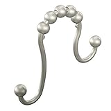 High Quality SR2201BN Shower Curtain Ring, Brushed Nickel, Pack of 12
