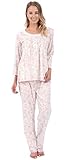 パトリシア・レディースパジャマセットCozy Long Sleeve Top and Cute Bottoms Sleepwear US サイズ: S カラー: ホワイト