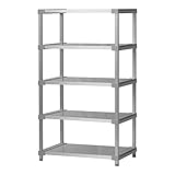 ※受注生産 返品・交換不可※選べる幅サイズ31段階！軽量アルミ製 収納ラック5段 棚板奥行54cm 高さ150cm 幅バリエーション30cm～180cm (75cm)