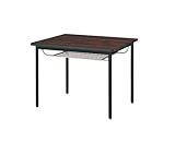 Tee 会議テーブル 幅75cmｘ奥行75cm 天板ブラウン 黒脚 BJ2-7575RA-QN 国内正規品