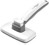 by Amazon ペット用 ワンプッシュ スリッカーブラシクールグレー